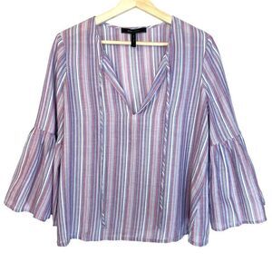 BCBGMAXAZRIA Striped Boho Top